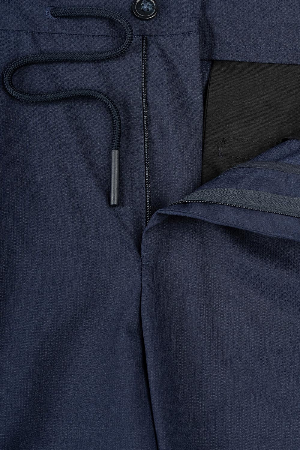 Pantaloni slim bleumarin uni 1