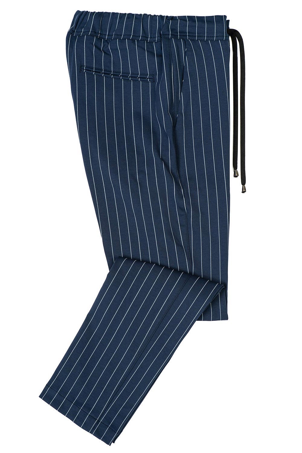 Pantaloni slim bleumarin cu dungi 1
