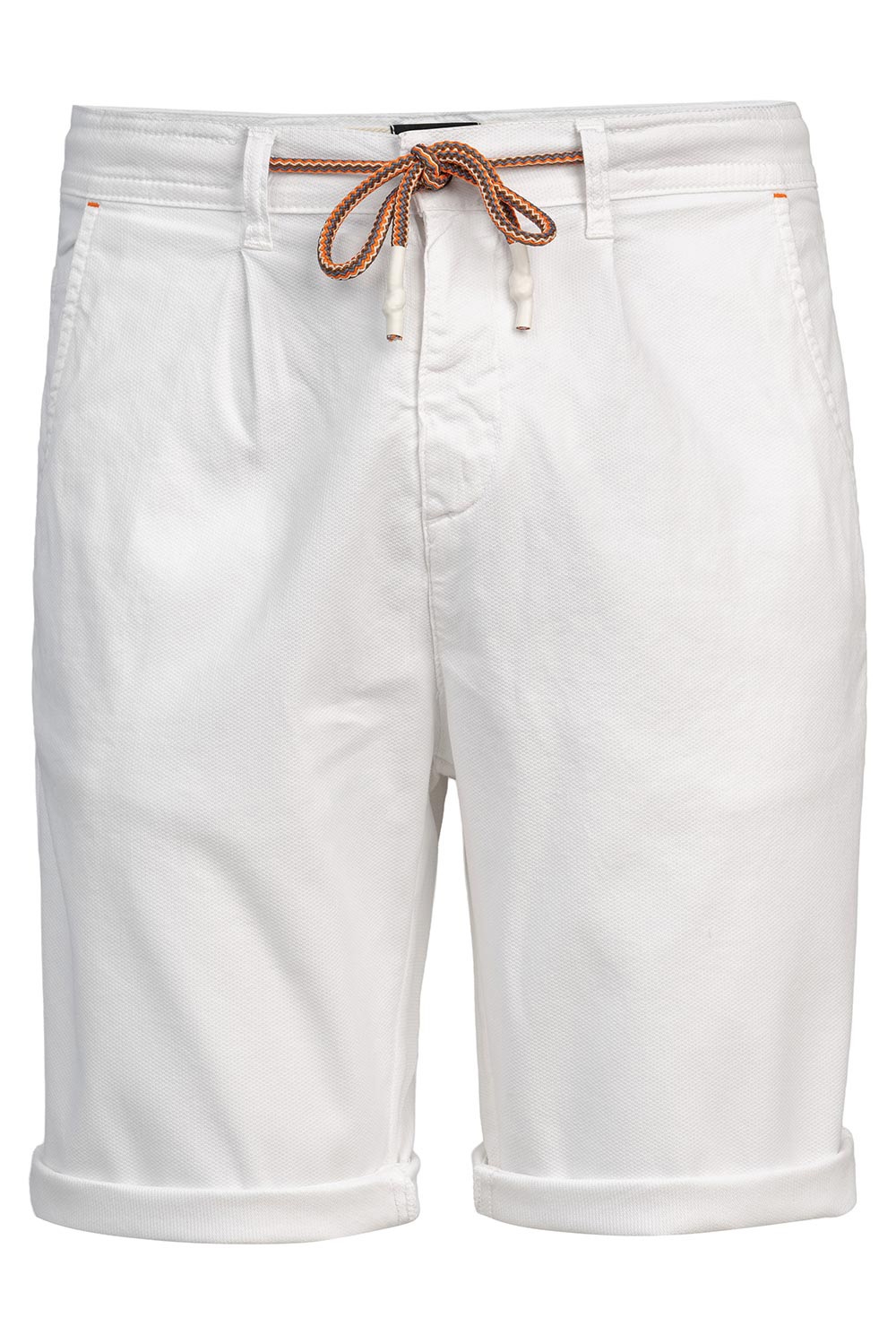 Pantaloni scurti baggy albi uni 1