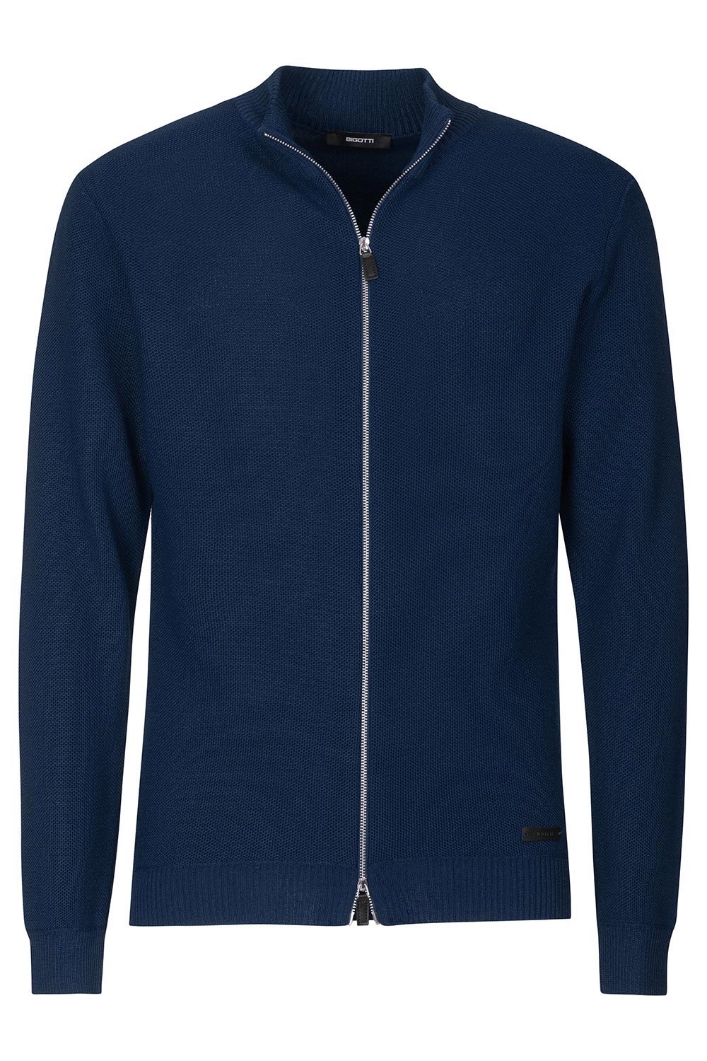 Pulover slim albastru cu fermoar 1