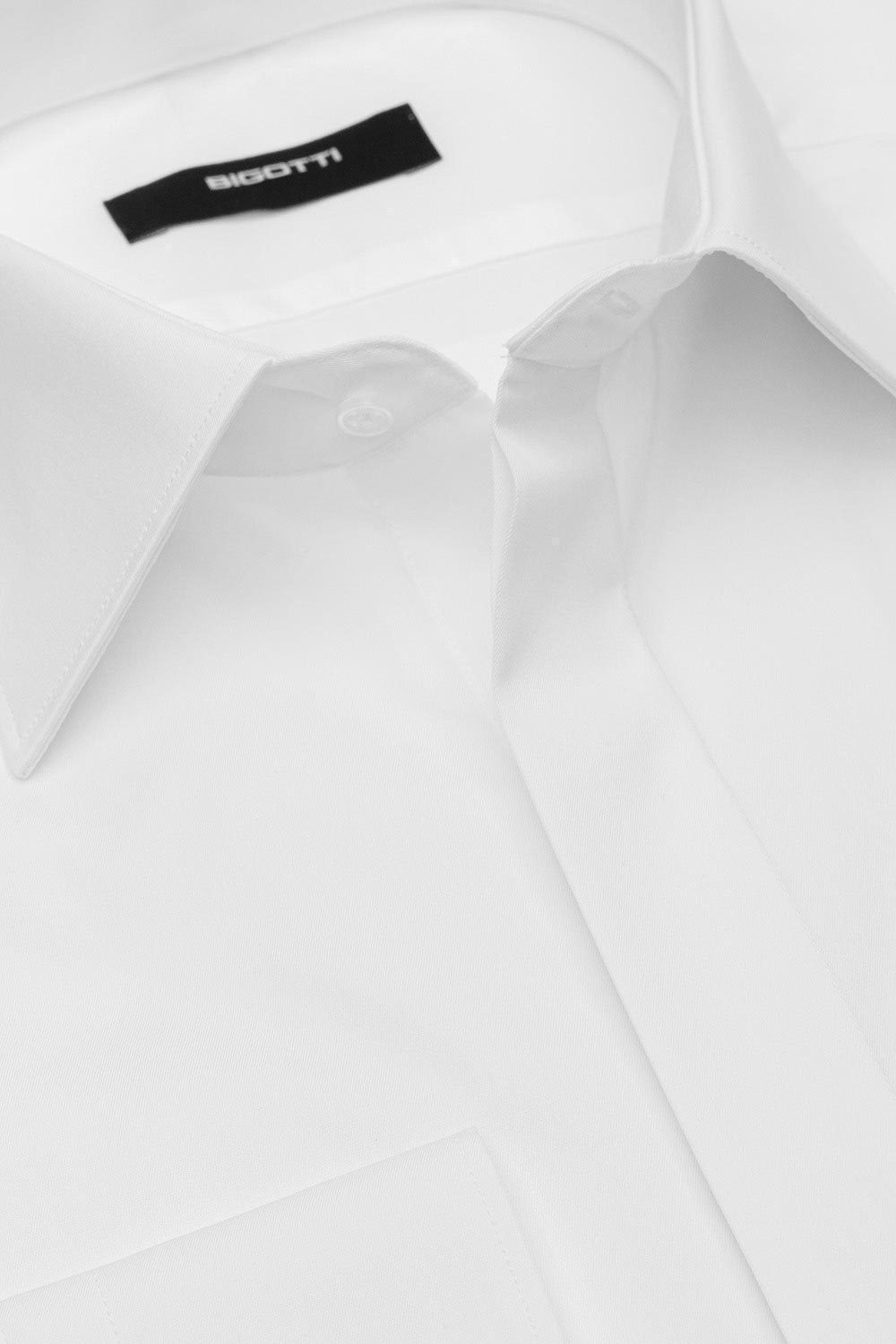 Camasa shaped alba uni 1
