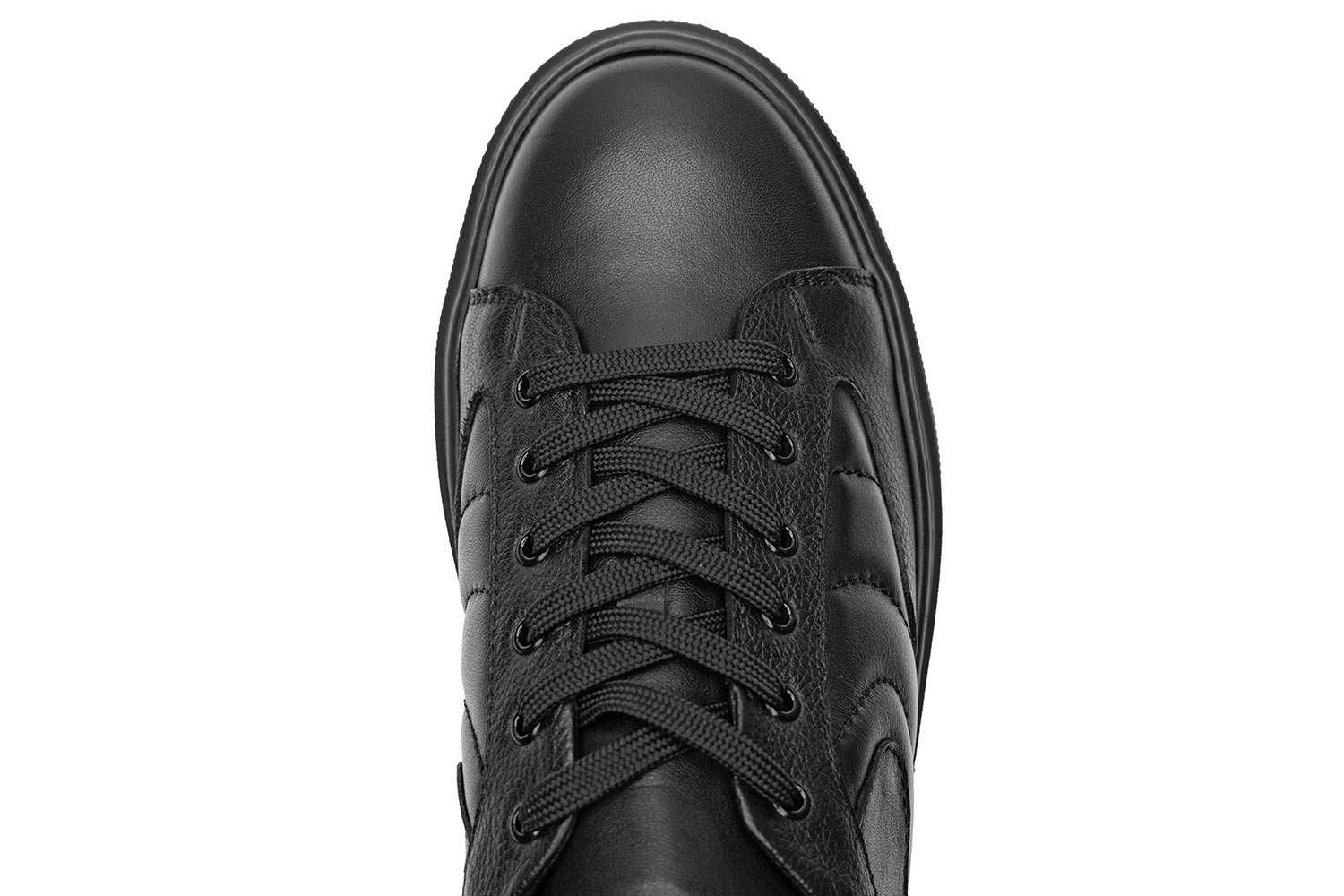 Black genuine leather shoes 3