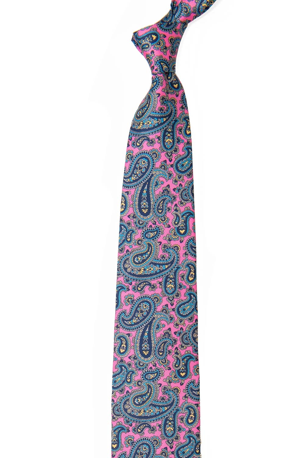 Cravata Matase imprimata Roz print Floral 1
