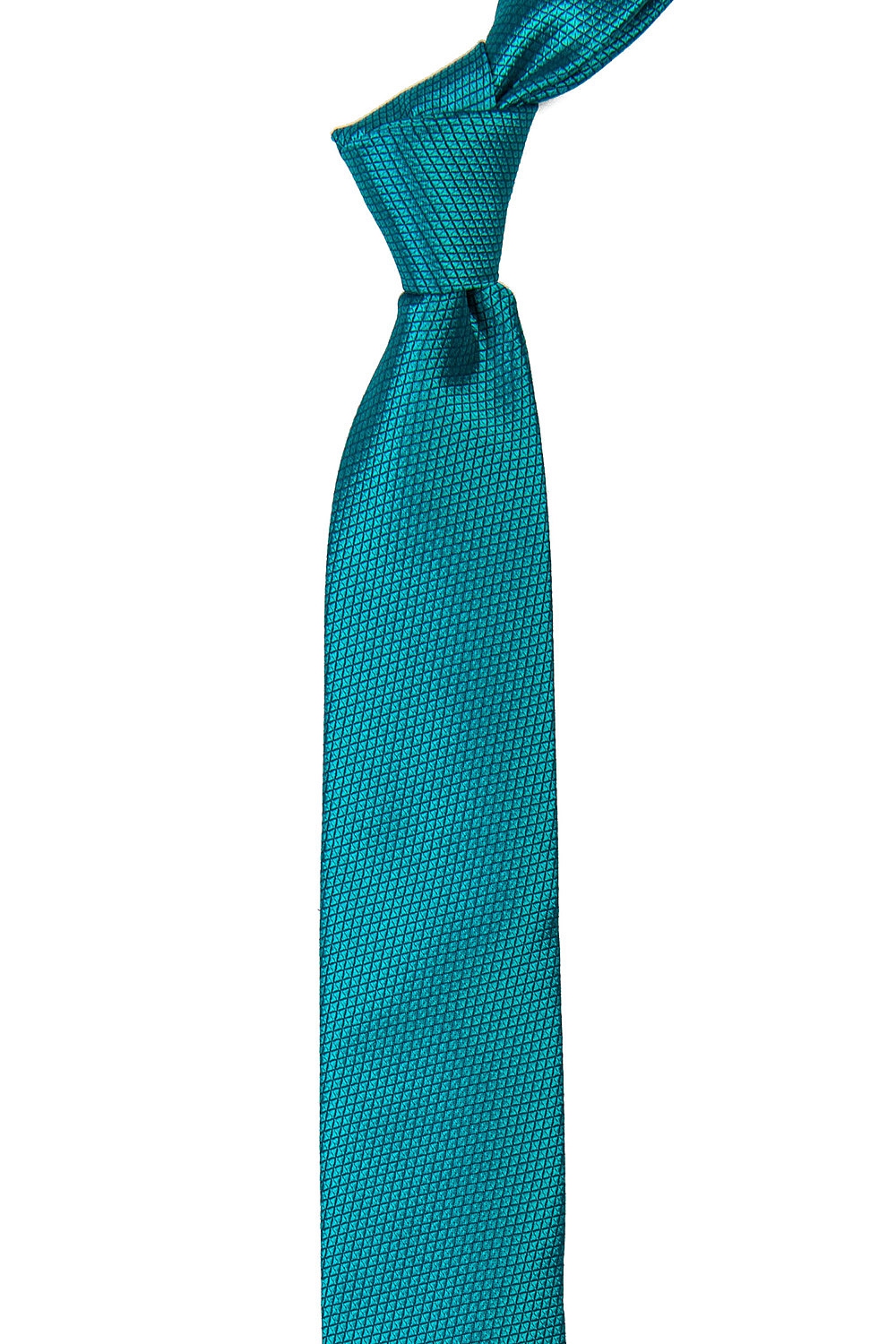 Cravata poliester tesut albastra uni 1