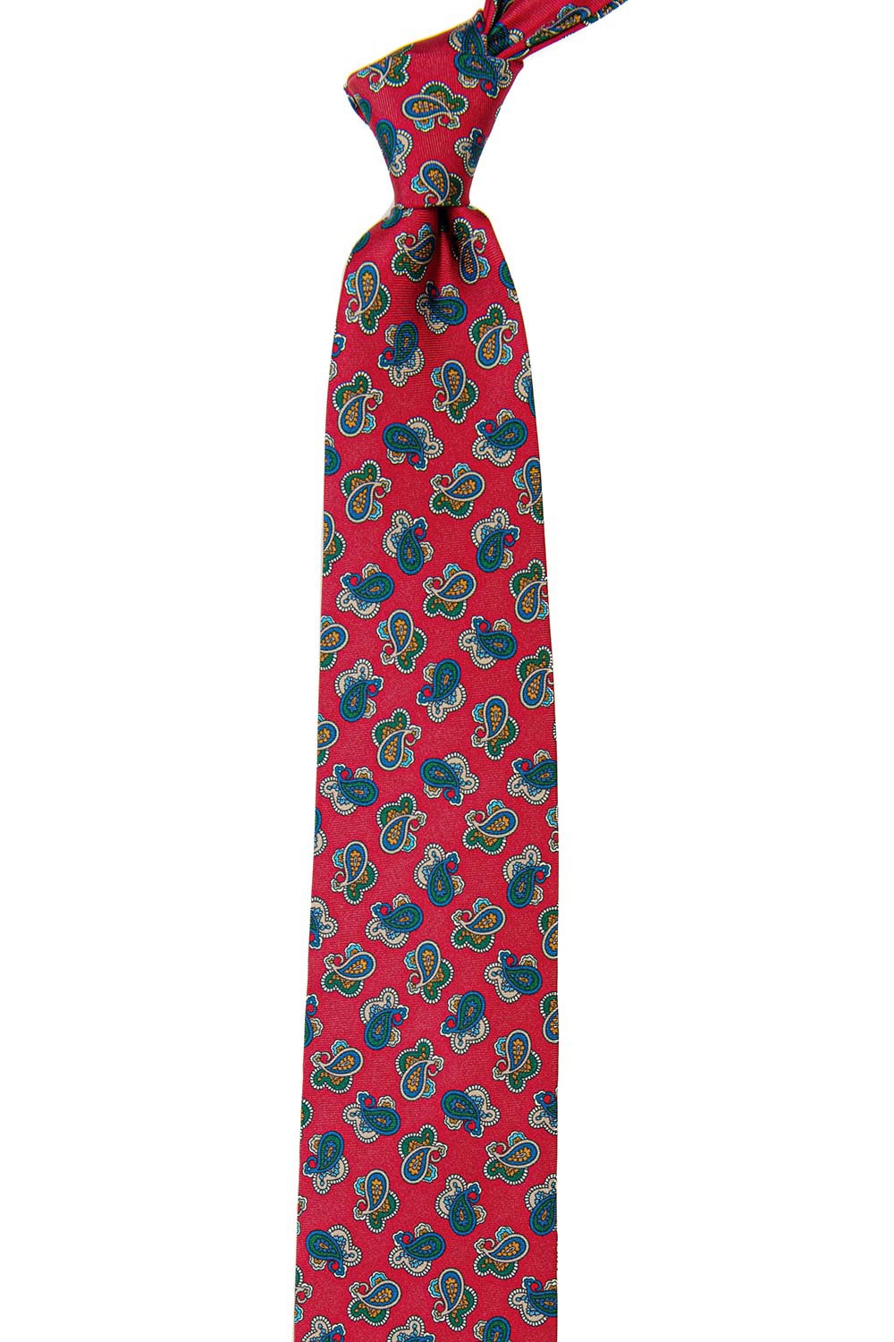 Cravata rosie print floral 1