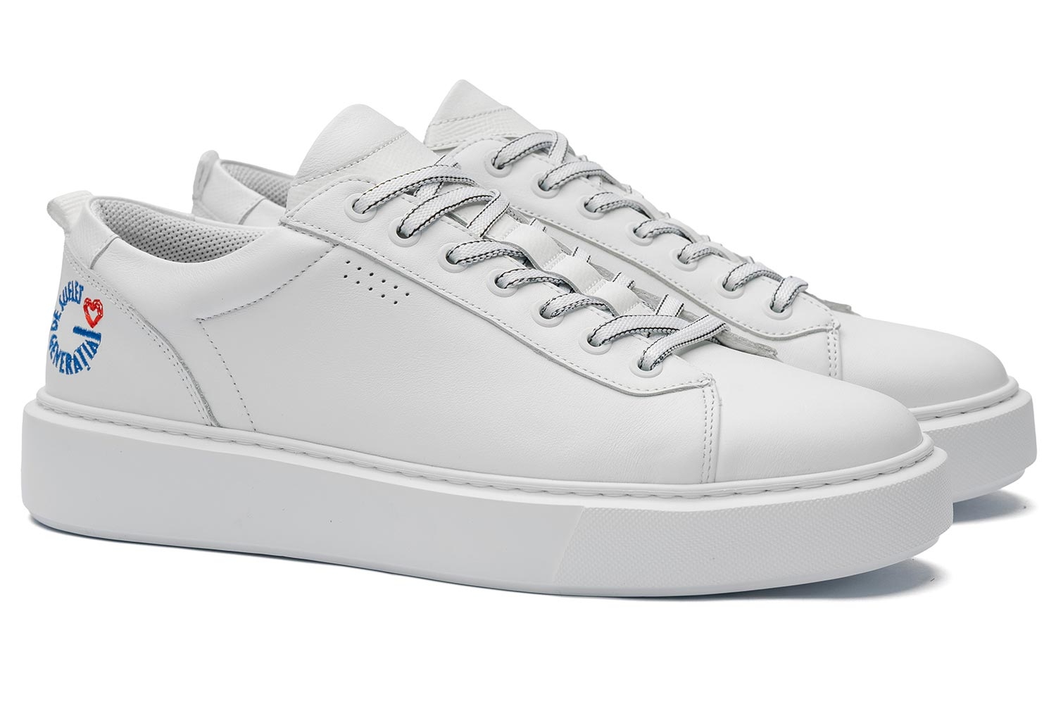 Sneakers albi piele naturala generatia de suflet 0