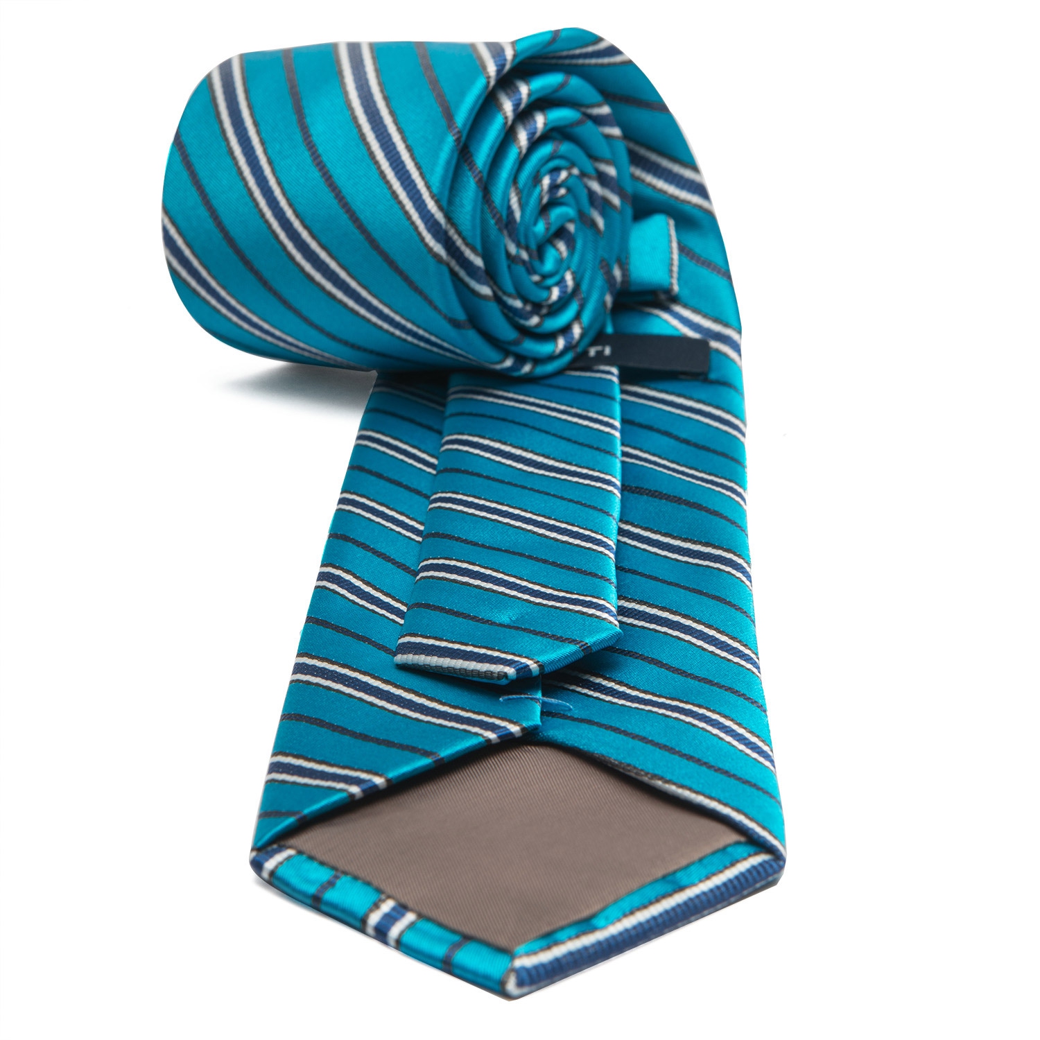 Cravata poliester albastra cu dungi 3