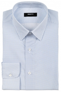 Camasa slim alba print geometric