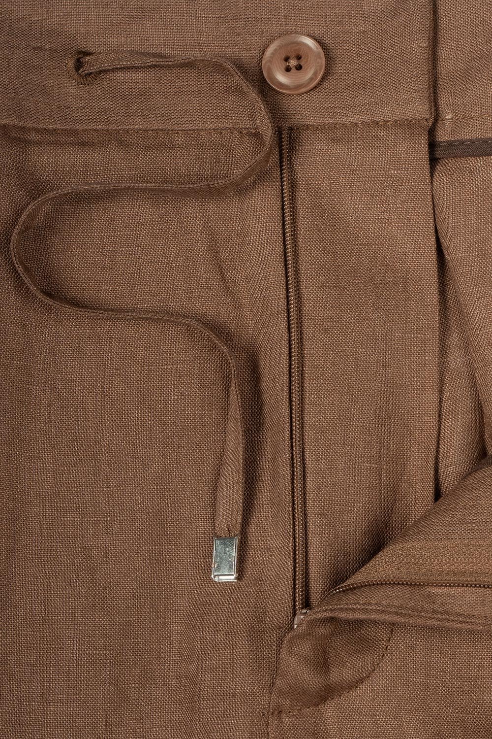 Pantaloni slim maro uni 1