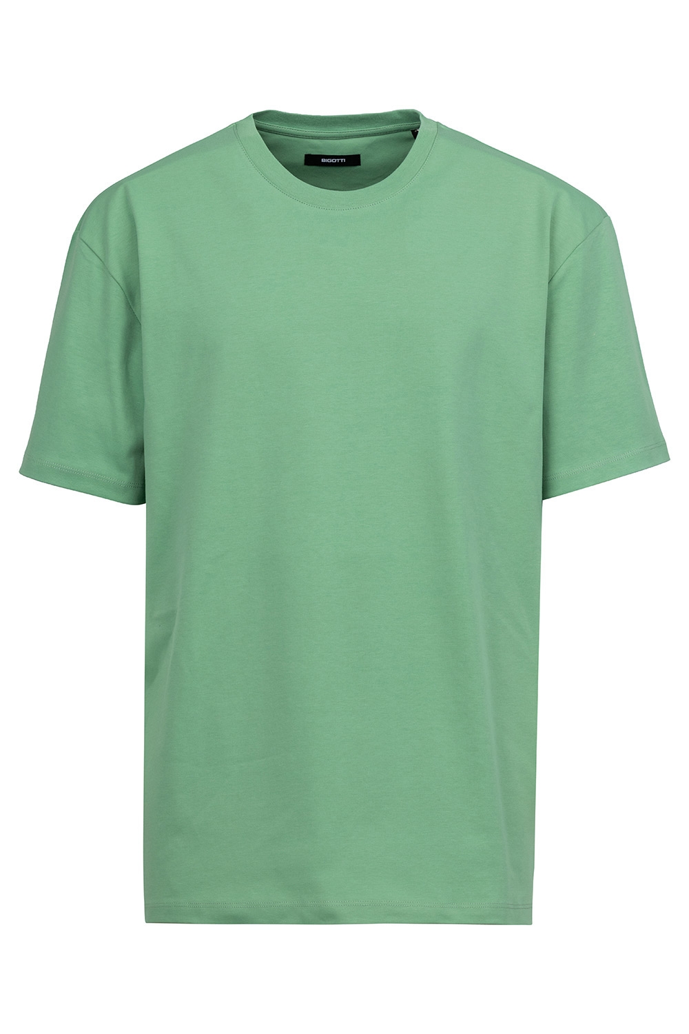 Tricou oversize verde guler rotund 1