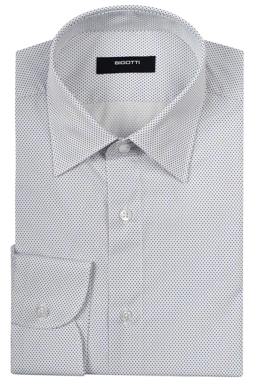 Camasa superslim alba print geometric 0