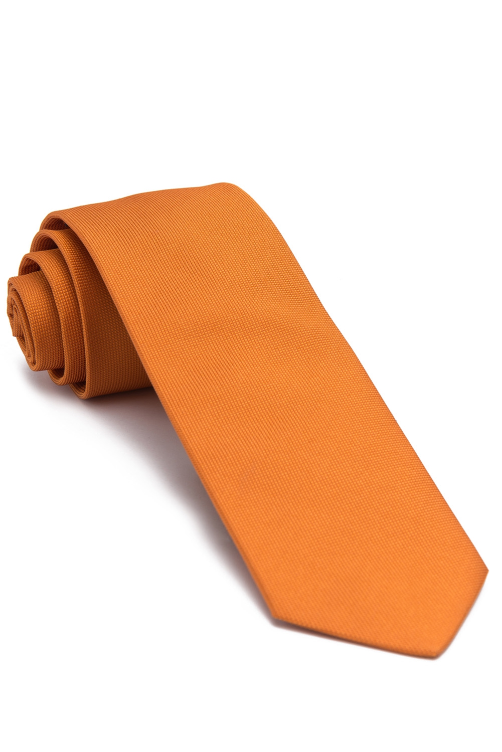 Cravata matase tesuta oranj uni 0