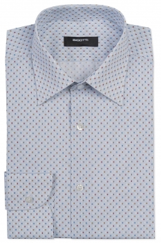 Camasa slim bleu print geometric