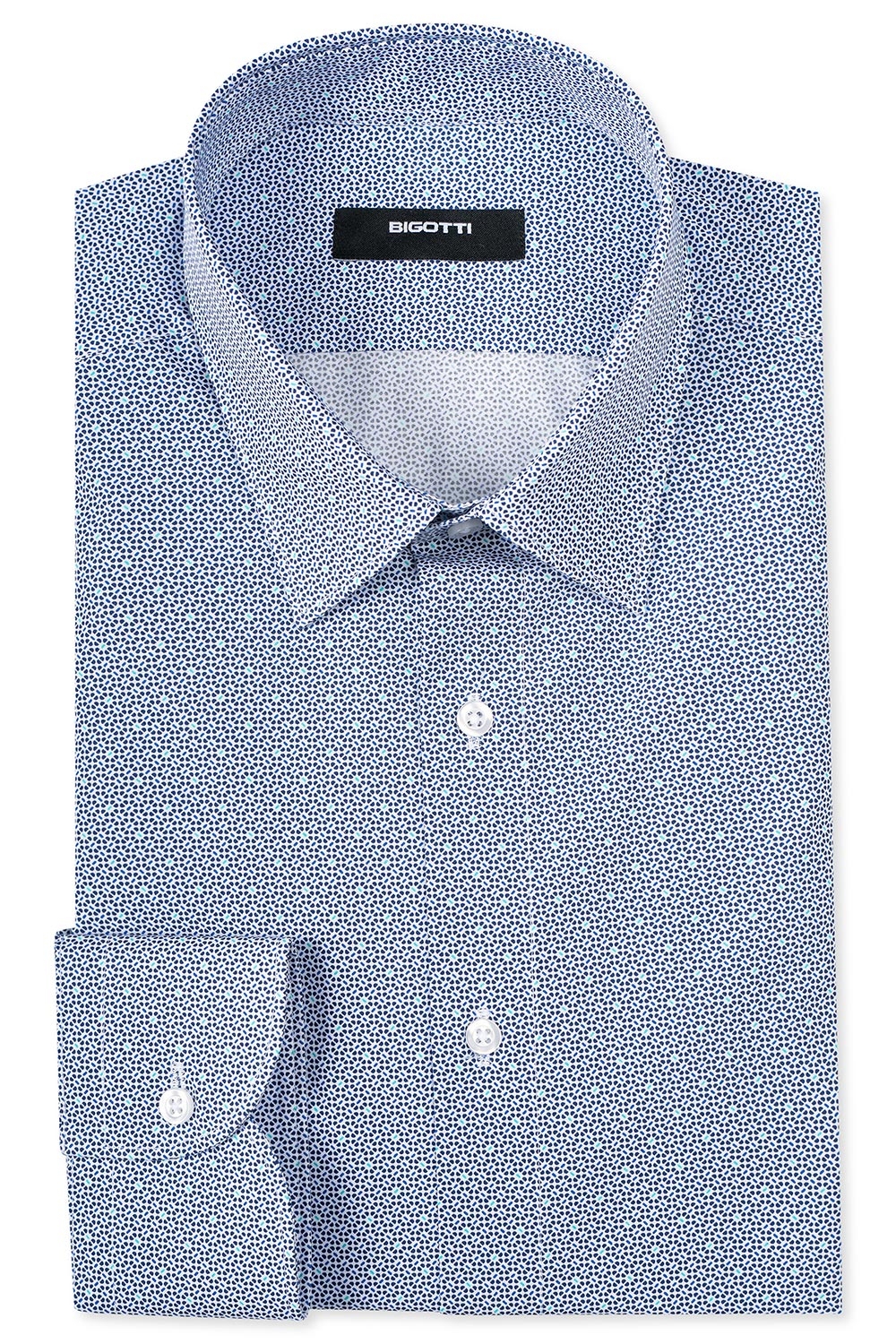 Camasa shaped albastra print floral 0