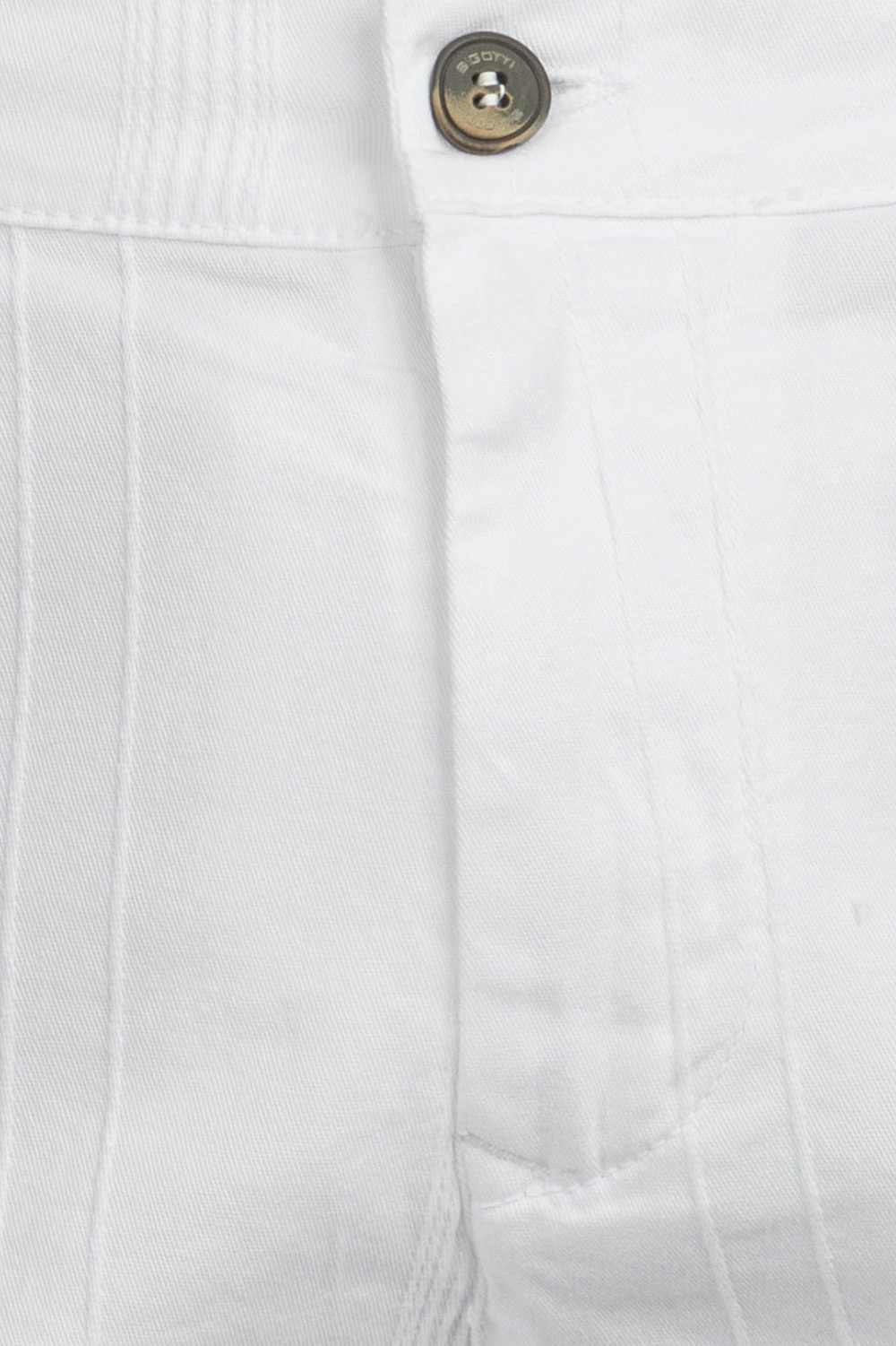 Pantaloni scurti slim albi uni 2