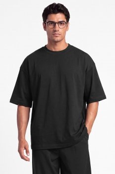 Tricou oversize negru uni