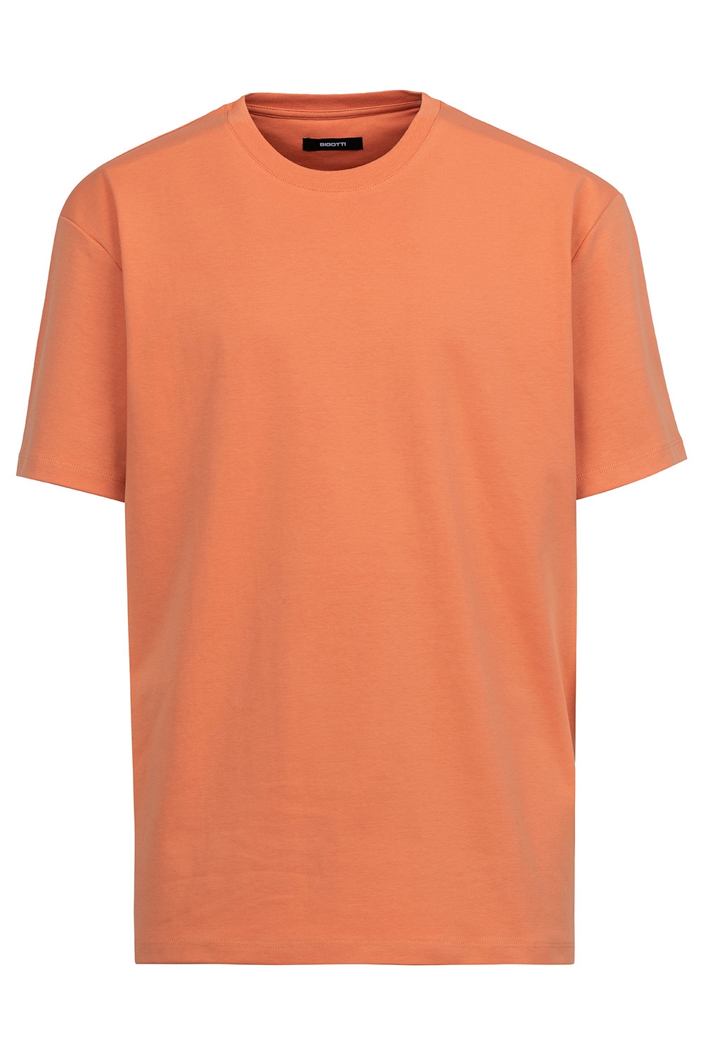 Tricou oversize oranj guler rotund 1