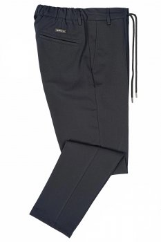 Pantaloni slim bleumarin uni