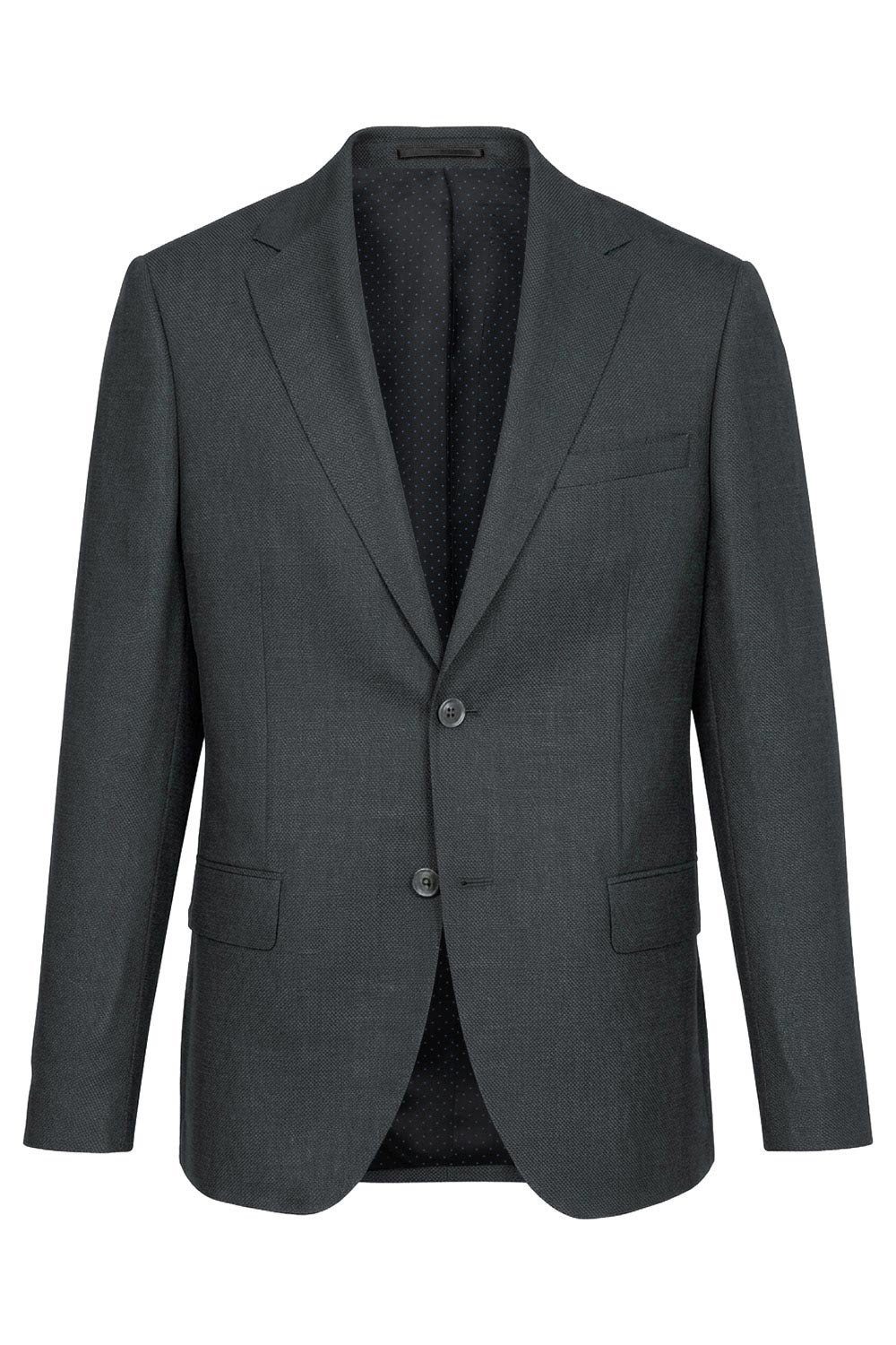 Slim body grey structured blazer 1