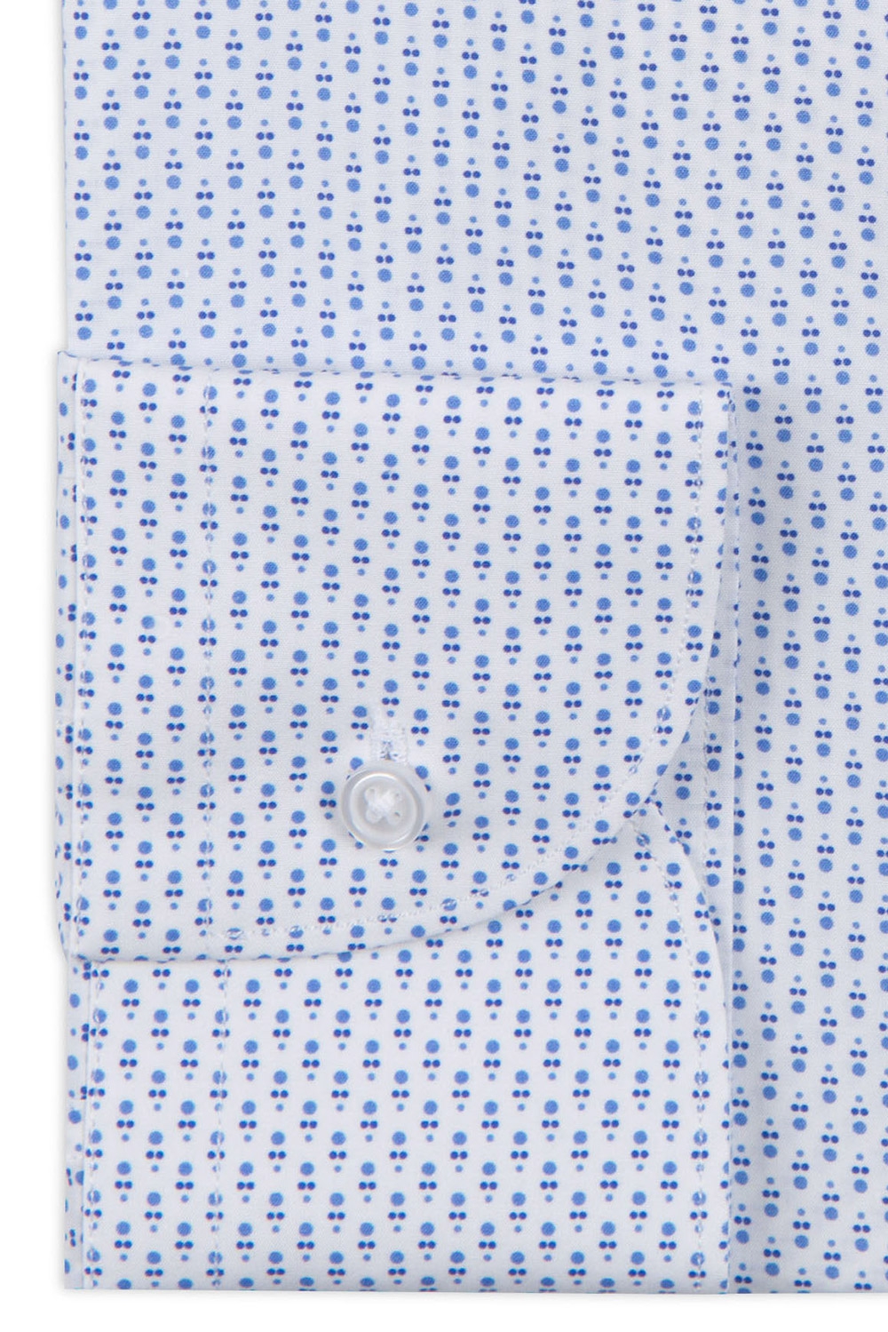 Camasa slim alba print geometric 2
