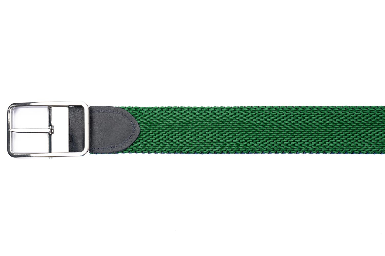 Belt green textil elastic,piele 3