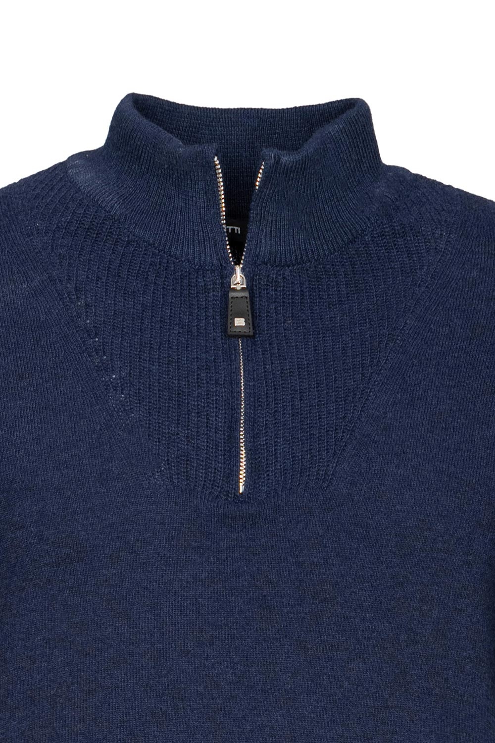 Pulover regular bleumarin cu fermoar 1