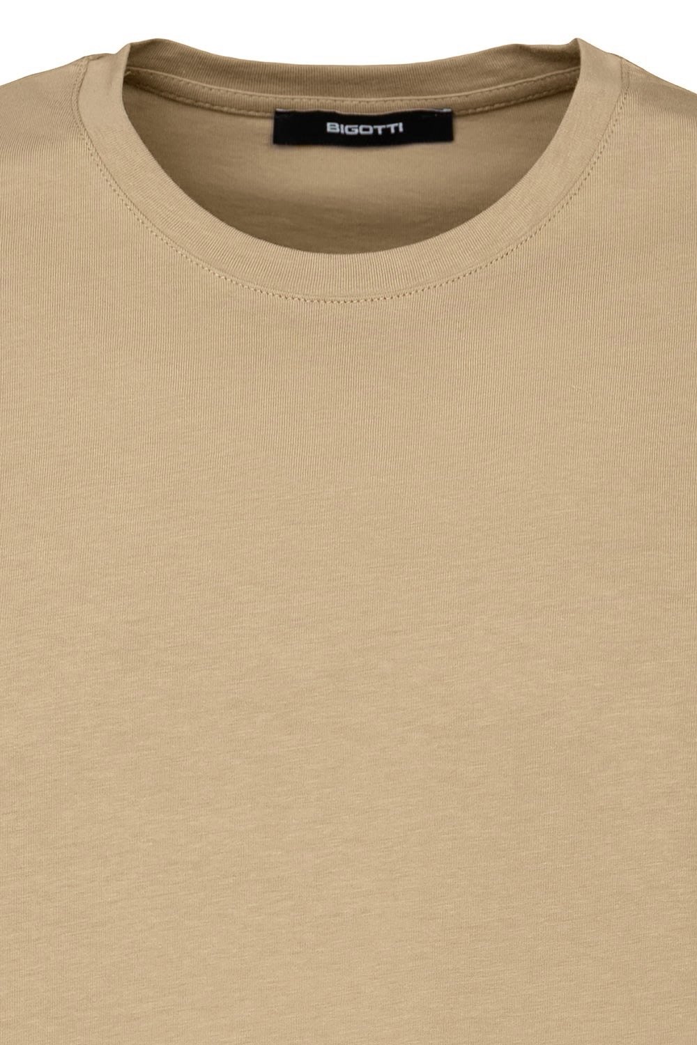 Tricou slim bej uni 1