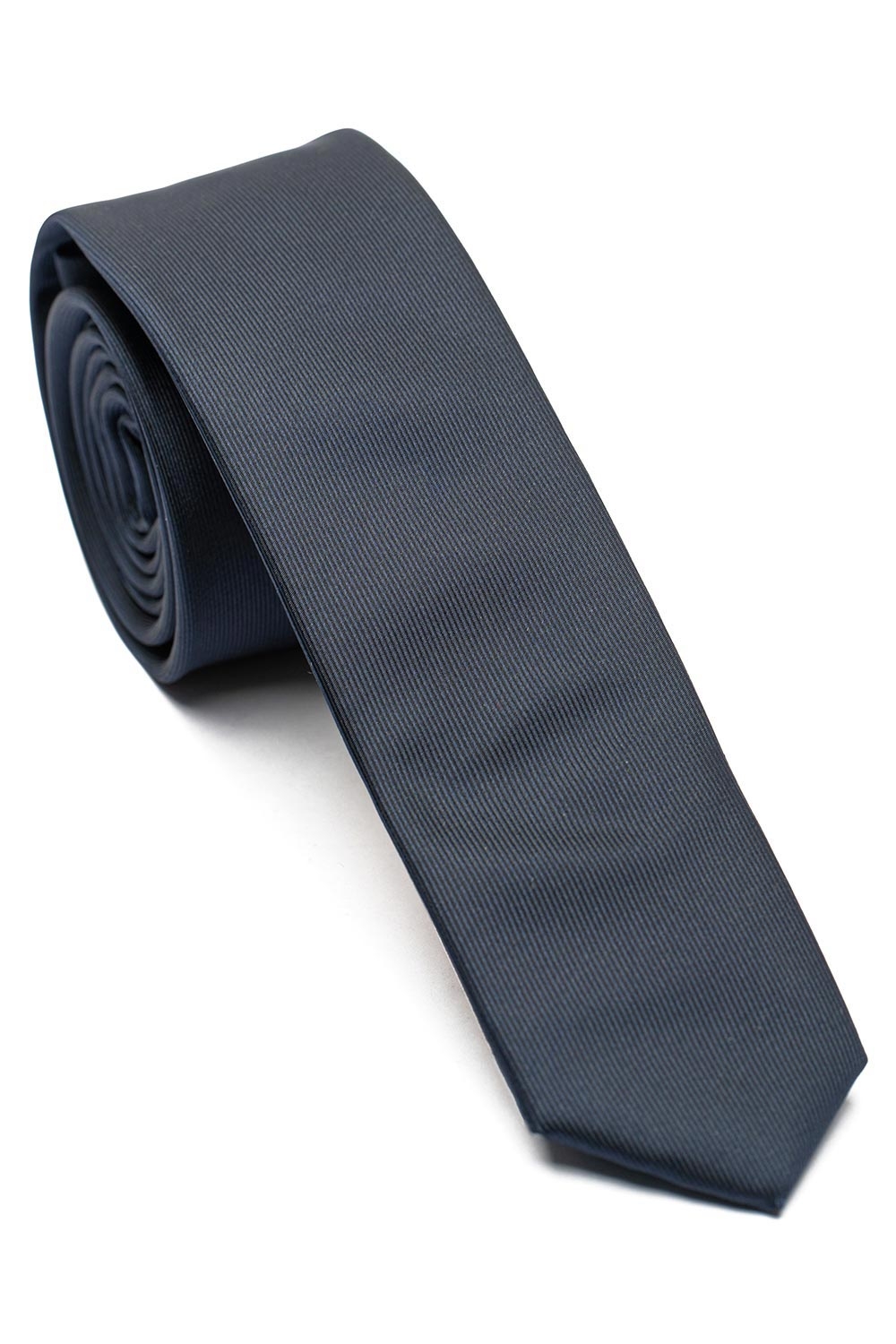Cravata poliester tesut bleumarin uni 0