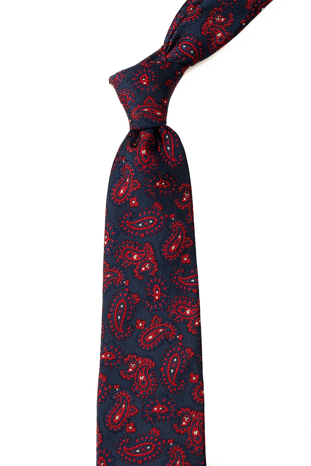 Cravata matase tesuta albastra print floral 1