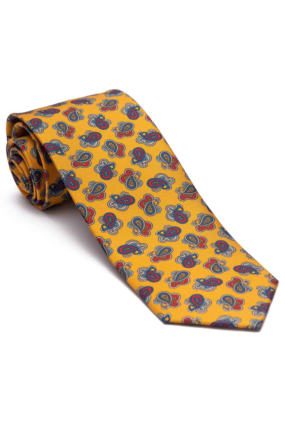 Cravata galbena print floral 0