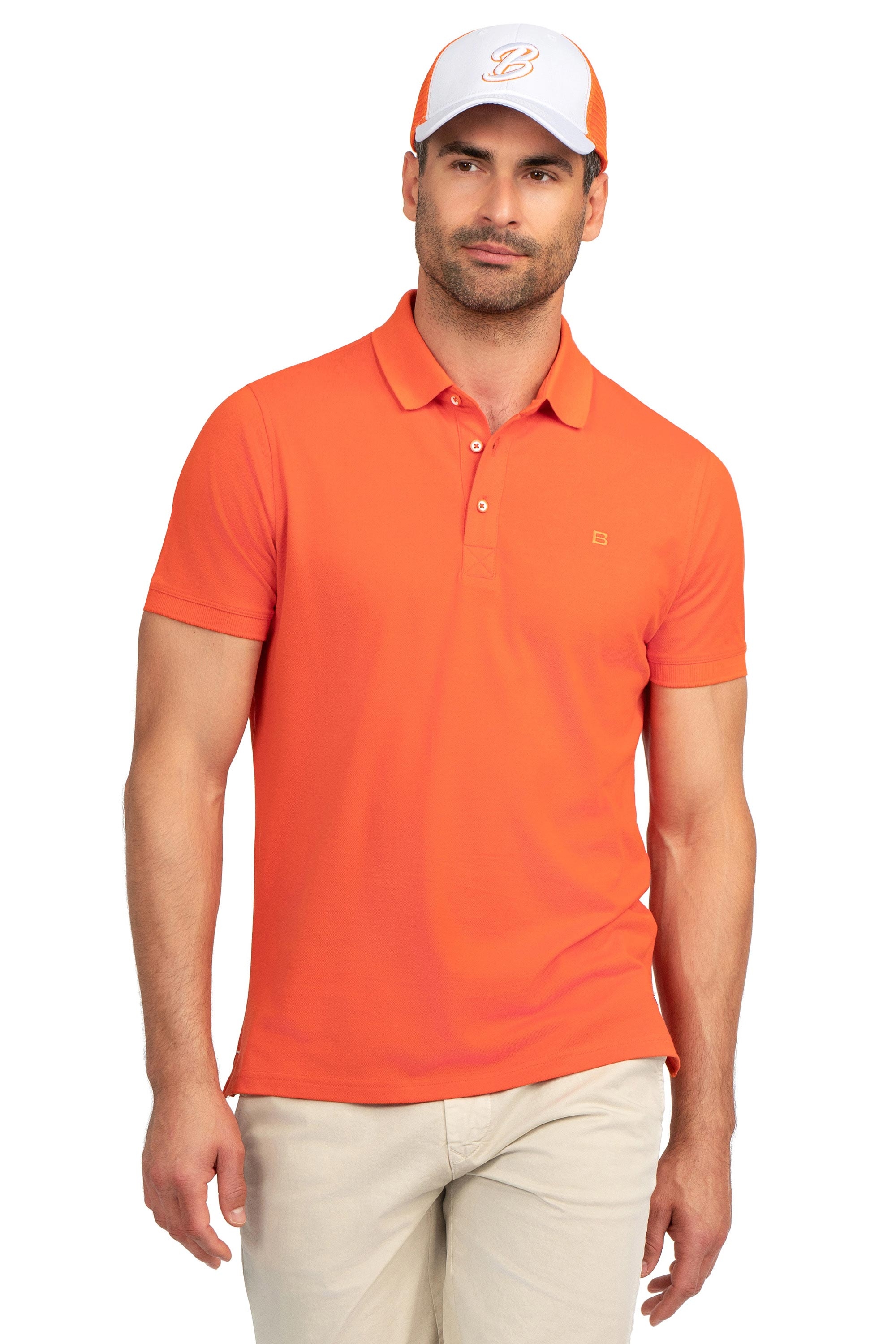 Tricou polo slim oranj uni 0