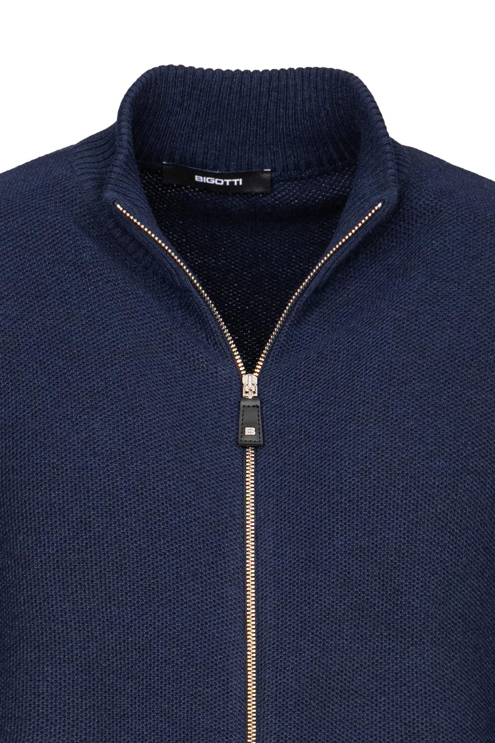 Pulover regular bleumarin cu fermoar 1
