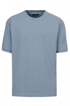 Tricou regular bleu uni