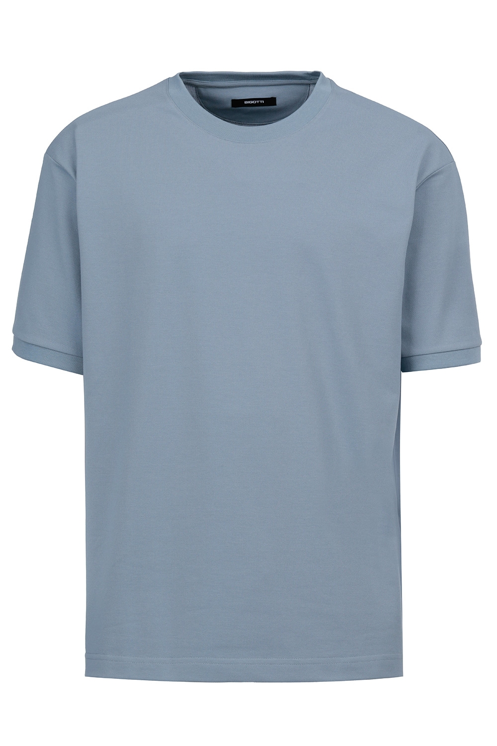 Tricou regular bleu uni 0