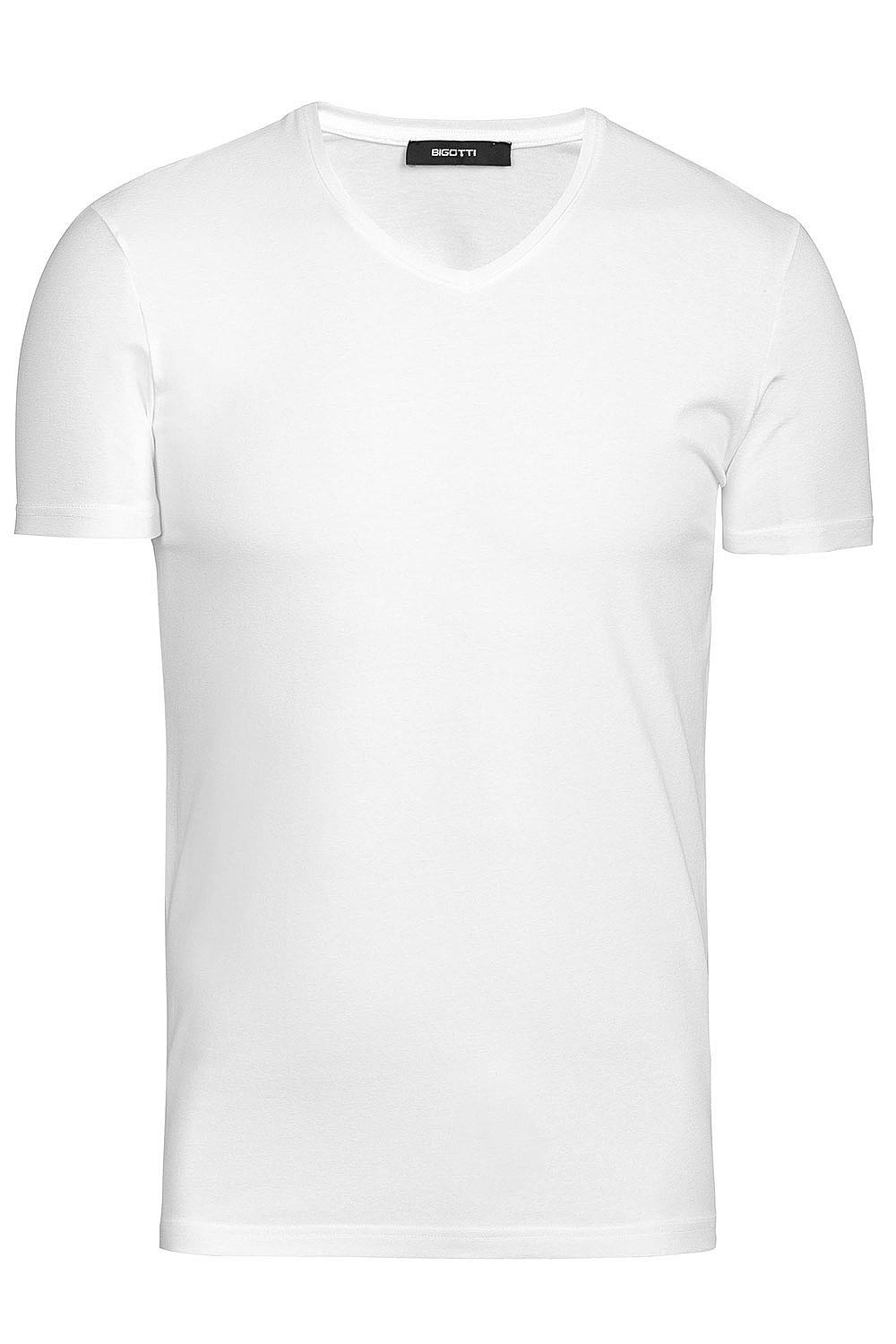 Tricou slim alb uni 0