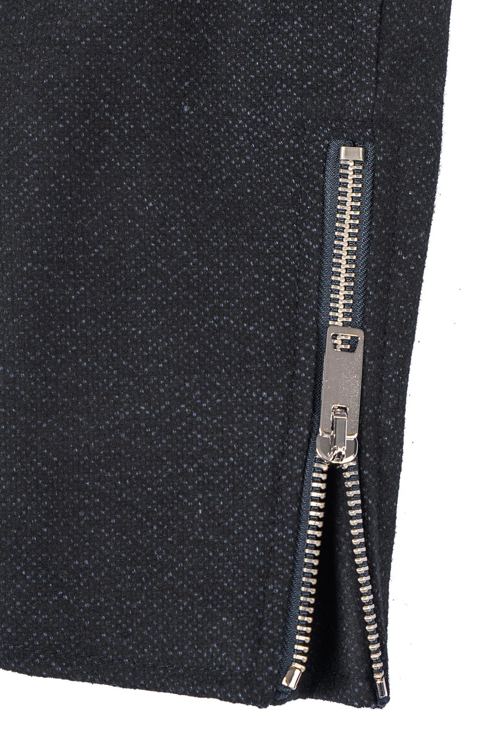 Palton slim albastru uni 2