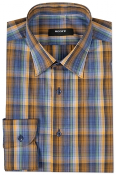 Slim body brown carouri shirt