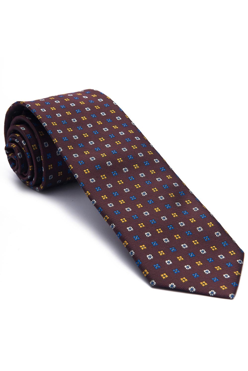 Cravata grena print geometric 0