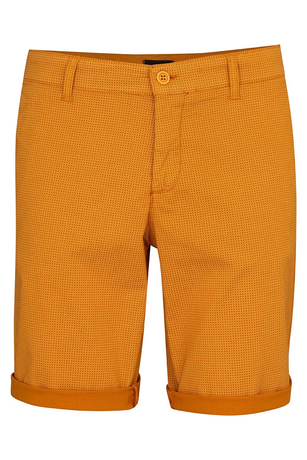Pantaloni scurti slim oranj print geometric 1