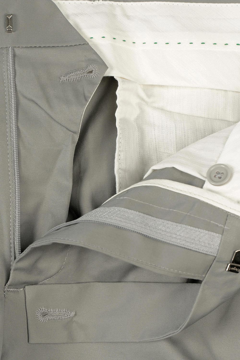 Pantaloni slim gri uni 2