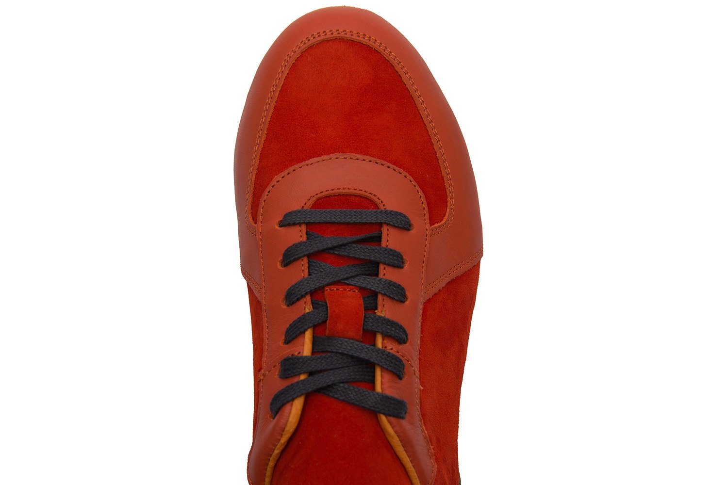 Sneakers portocalii piele naturala 3