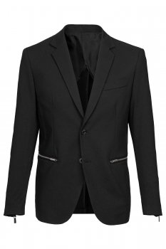 Slim body black plain blazer