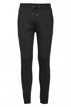 Slim body black plain trousers