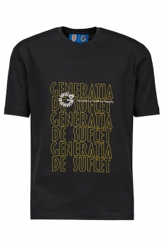 Tricou slim negru generatia de suflet