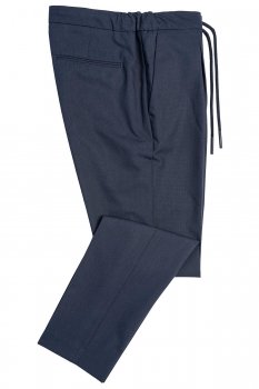 Pantaloni slim bleumarin uni