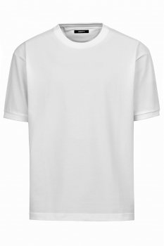 Tricou regular alb uni