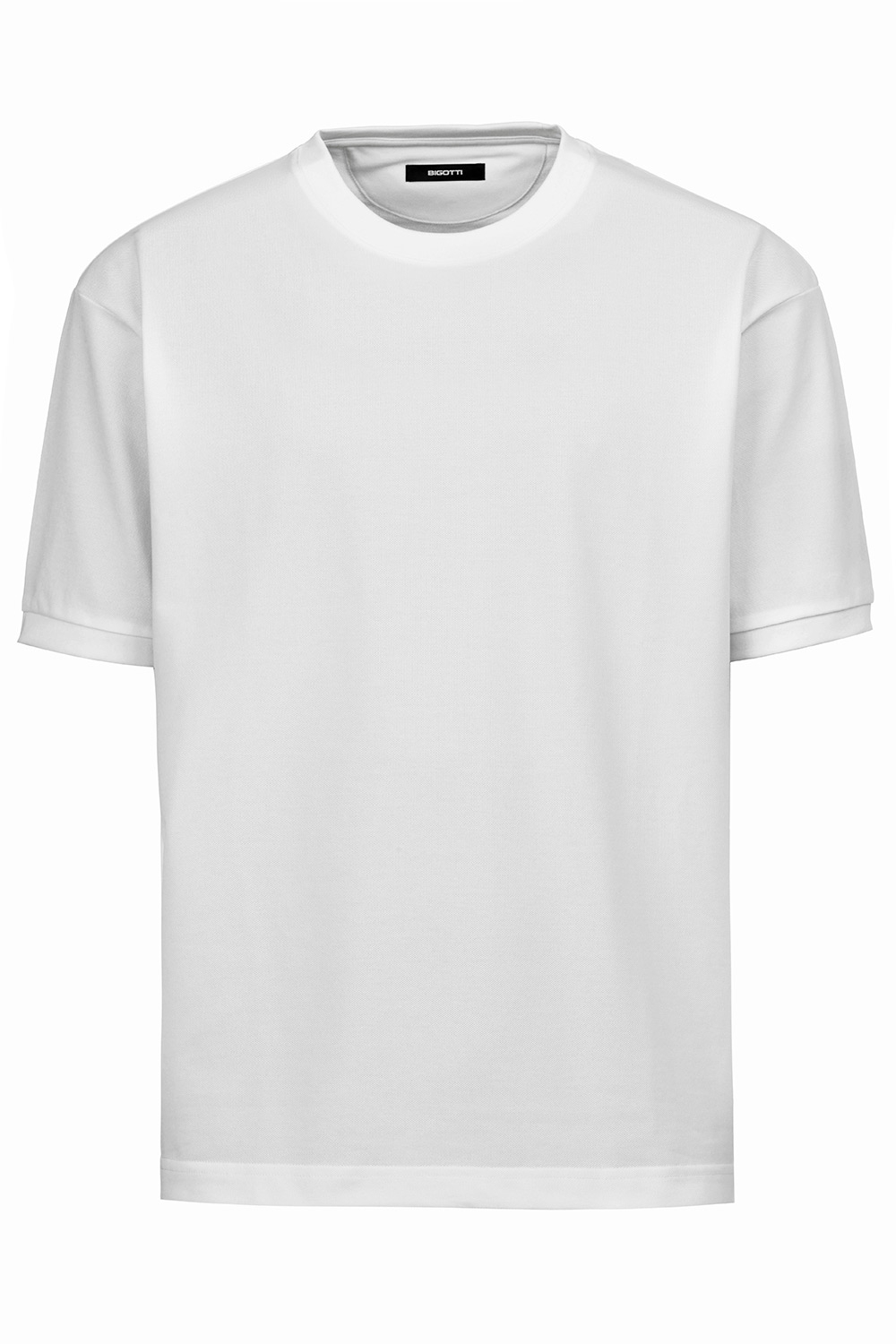 Tricou regular alb uni 0