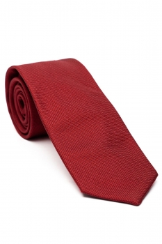 Cravata matase tesuta rosie uni