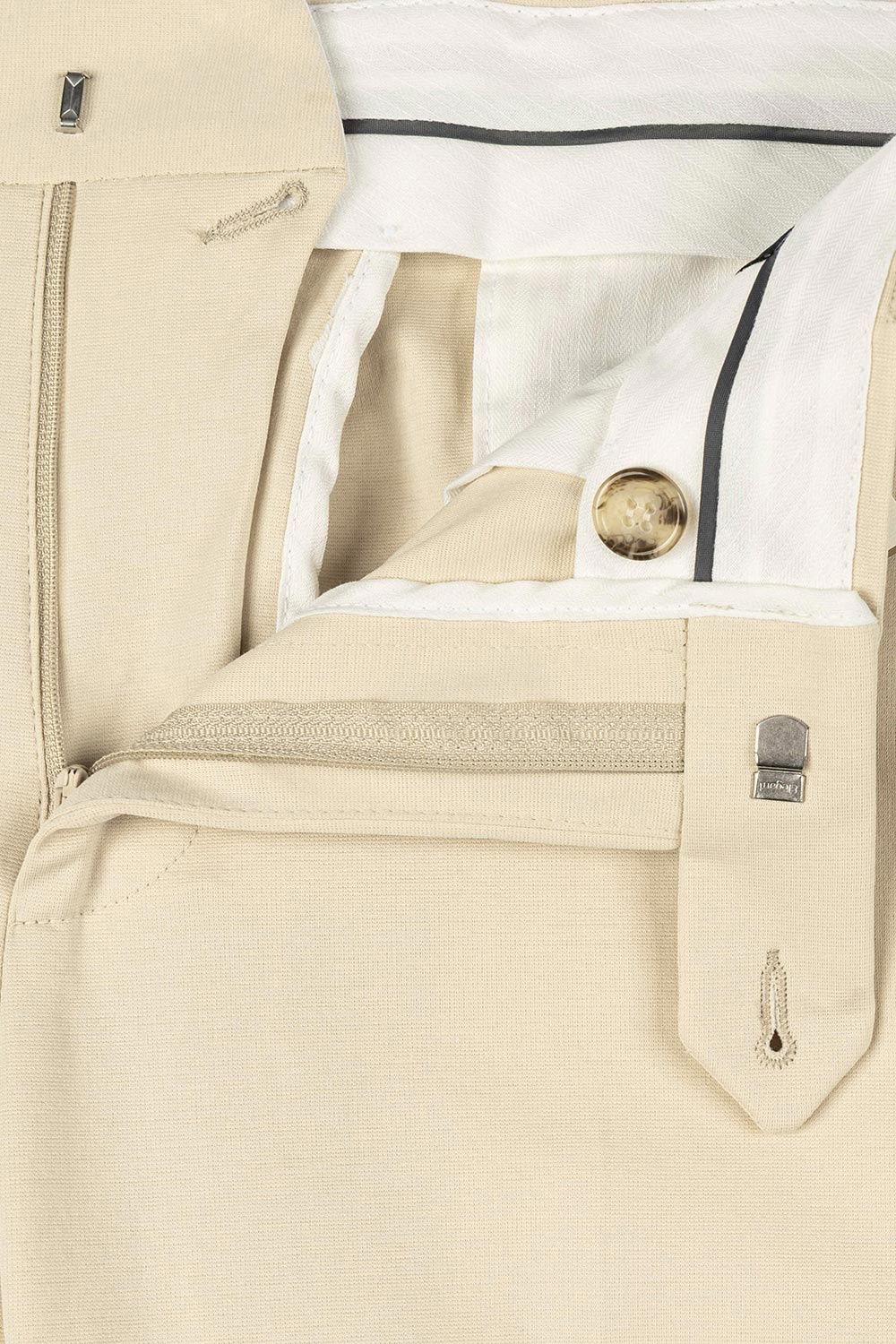 Pantaloni slim bej uni 2