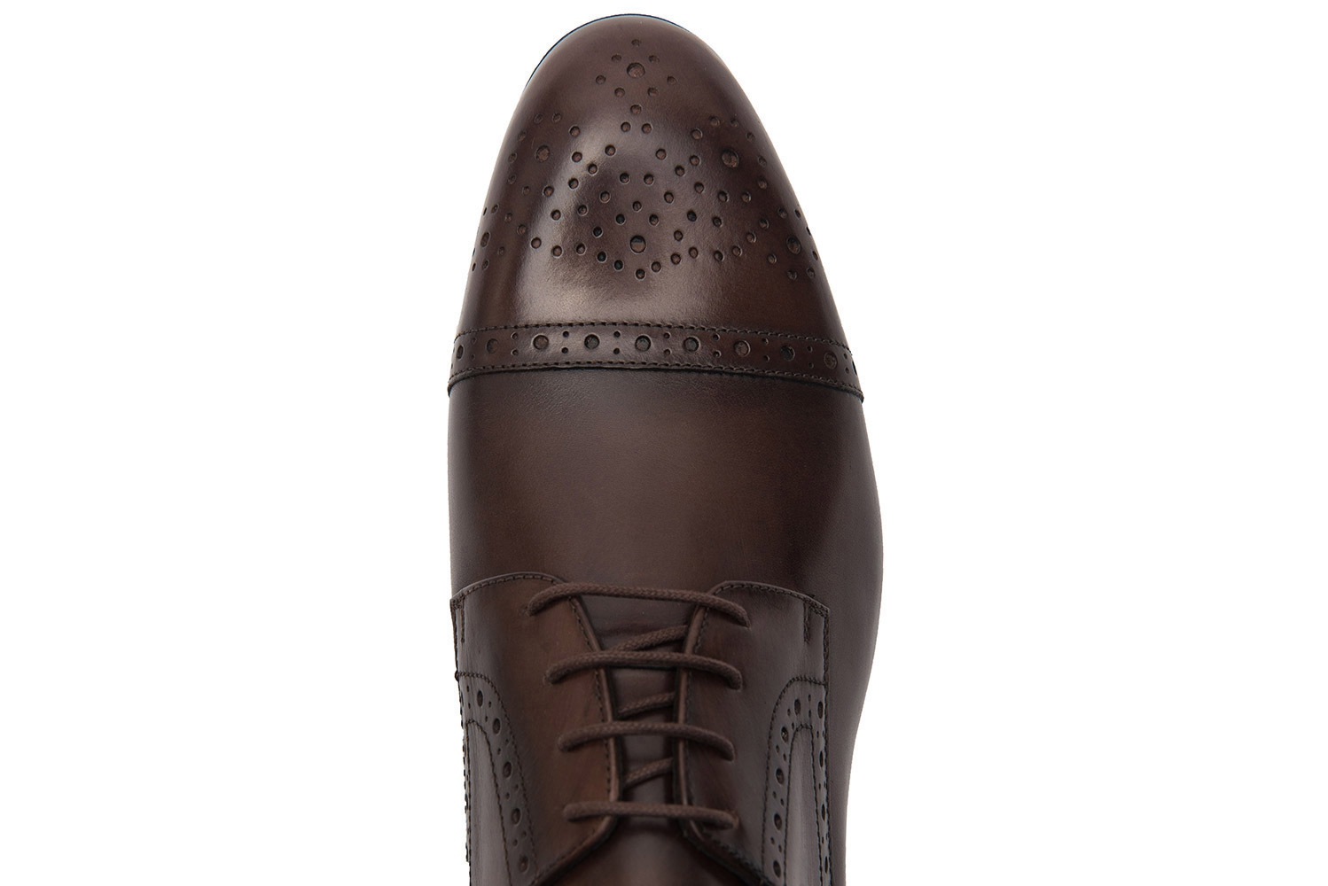 Brown genuine leather shoes 3